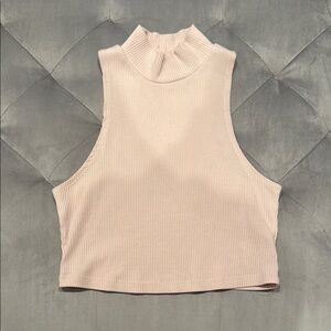 Sleeveless Ribbed Light Pink Top